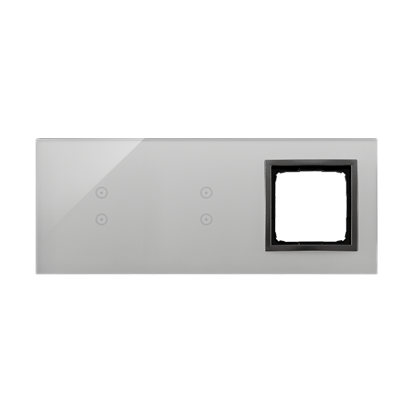 KONTAKT SIMON - PANEL DOTYKOWY S54 TOUCH, 3 MODUŁY, 2 POLA DOTYKOWE PIONOWE + 2 POLA DOTYKOWE PIONOWE + 1 OTWÓR NA OSPRZĘT S54, BURZOWA CHMURA - DSTR3330/72
