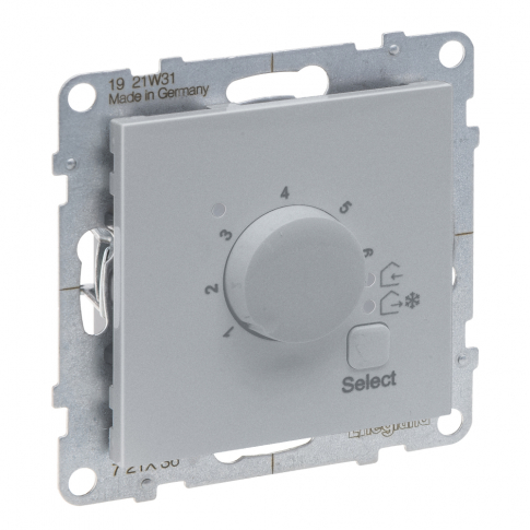 LEGRAND - TERMOSTAT POKOJOWY - ZAKRES TEMPERATURY: 5 °C - 30 °C (+/- 0,5°C) - ZASILANIE: 230 V~ - 50/60 HZ  ALUMINIUM SUNO - 721336