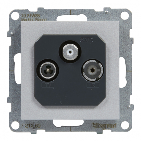 LEGRAND - GNIAZDO TV-R-SAT ZAKOŃCZENIOWE 10 DB ALUMINIUM SUNO - 721369