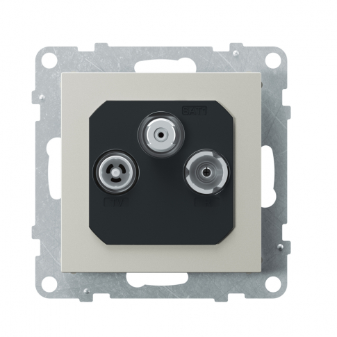 LEGRAND - GNIAZDO TV-R-SAT - KOŃCOWE - FM + DAB - 1.5 DB ALUMINIUM SUNO - 721367
