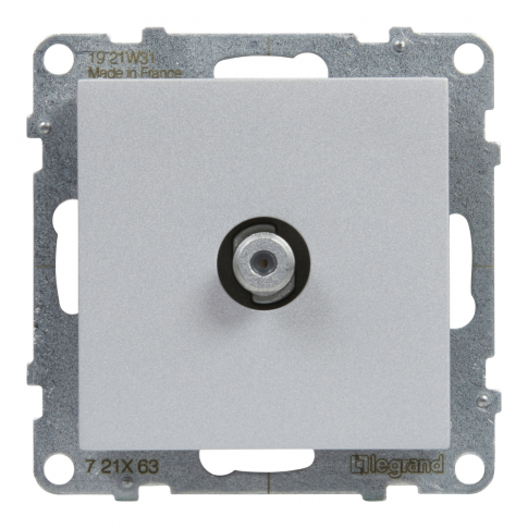 LEGRAND - GNIAZDO TV TYP "F" - KOŃCOWE - 1.5 DB ALUMINIUM SUNO - 721363