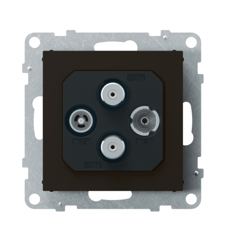 LEGRAND - GNIAZDO TV-R-2XSAT - KOŃCOWE - 1.5 DB CZARNY  SUNO - 721470