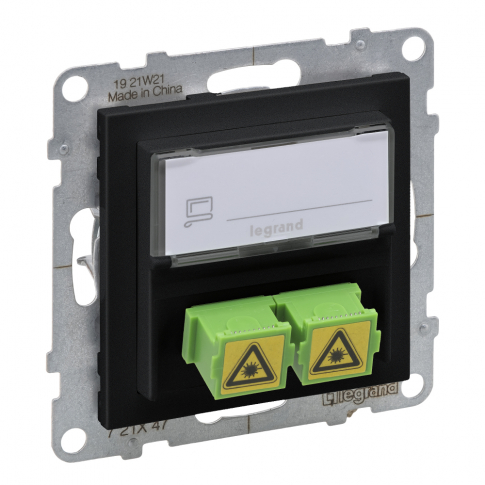 LEGRAND - POJEDYNCZE GNIAZDO ŚWATŁOWODOWE SC/APC CZARNY SUNO - 721447