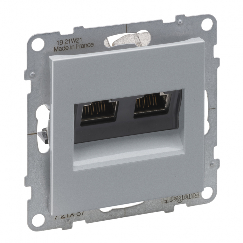 LEGRAND - GNIAZDO 2XRJ45/KAT 6 STP ALUMINIUM SUNO - 721357