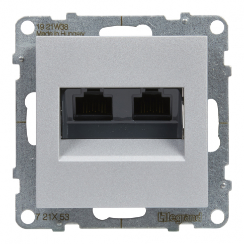 LEGRAND - GNIAZDO 2XRJ45/KAT 6 UTP ALUMINIUM SUNO - 721353