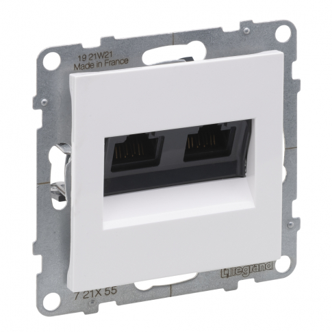 LEGRAND - GNIAZDO 2XRJ45/KAT 6A UTP BIAŁY SUNO - 721155