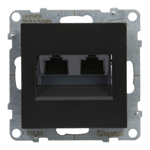 LEGRAND - GNIAZDO 2XRJ45/KAT 6 UTP CZARNY  SUNO - 721453