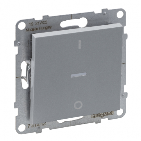 LEGRAND - ŁĄCZNIK DWUBIEGUNOWY Z PODŚWIETLENIEM  - 10 AX - 250 V~ - ZACISKI ŚRUBOWE   ALUMINIUM  SUNO - 721312