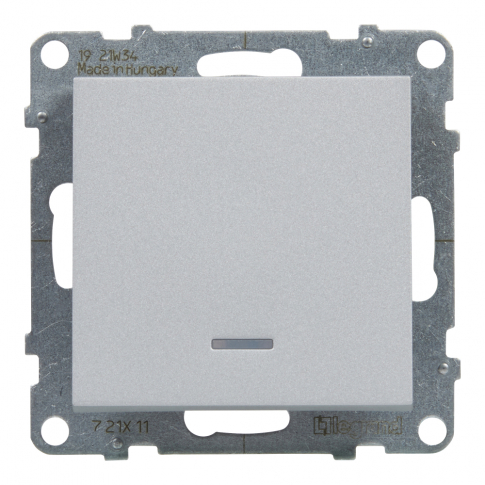 LEGRAND - ŁACZNIK JEDNOBIEGUNOWY PODŚWIETLANY - 10 AX - 250 V~ - ZACISKI AUTOMATYCZNE ALUMINIUM  SUNO - 721311