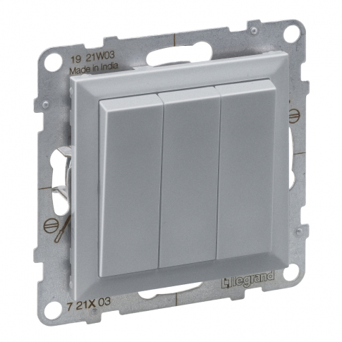 LEGRAND - ŁĄCZNIK POTRÓJNY - 20 AX - 250 V~ - ZACISKI ŚRUBOWE ALUMINIUM SUNO - 721303