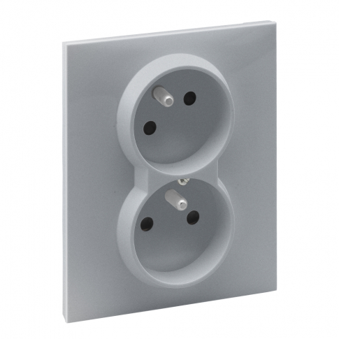 LEGRAND - GNIAZDO 2P+Z (CZESKIE) Z PRZESŁONĄ - 16 A - 250 V~ - ZACISKI AUTOMATYCZNE (MONOBLOK) ALUMINIUM SUNO - 721382