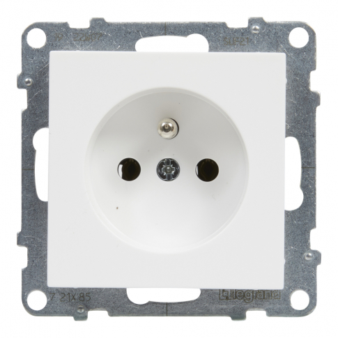 LEGRAND - GNIAZDO POJEDYNCZE 2P+Z 16 A 250V ZACISKI ŚRUBOWE BIAŁY SUNO - 721185