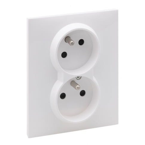 LEGRAND - GNIAZDO KOMPLETNE 2P+Z Z PRZESŁONAMI 16 A 250V ZACISKI AUTOMATYCZNE BIAŁY SUNO - 721182
