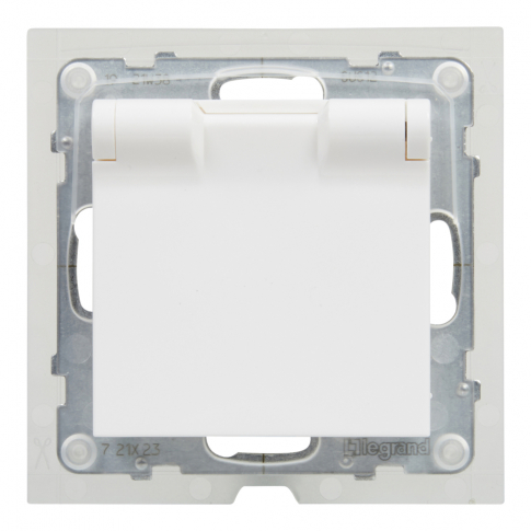 LEGRAND - GNIAZDO SCHUKO 2P+Z- 16 A - 250 V~ - Z PRZESŁONĄ IP44 - ZACISKI AUTOMATYCZNE  BIAŁY SUNO - 721123