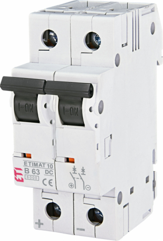 ETI - WYŁĄCZNIK NADPRĄDOWY DC ETIMAT 10-DC 2P B63 6KA - 002128722