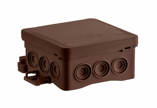SIMET - PUSZKA INSTALACYJNA NAŚCIENNA 85X40X85- NS6 BRĄZOWY FASTBOX&HOOK- BEZHALOGENOWA; IP54, UV - 35346115