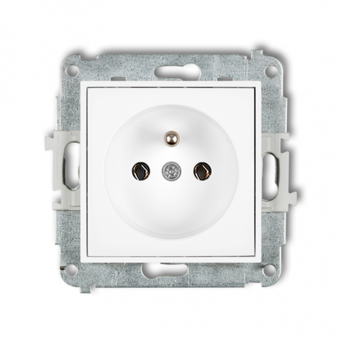 KARLIK - GNIAZDO POJEDYŃCZE Z UZIEMIENIEM 2P+Z IP 20, 16A 250V~ BIAŁY MINI - MGP-1z
