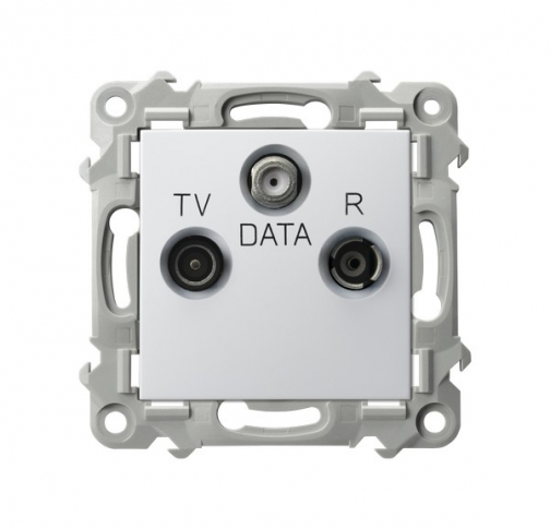 OSPEL - Gniazdo RTV-DATA - BIAŁY SZAFIR - GPA-ZD/m/00
