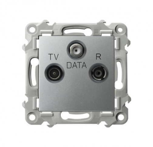 OSPEL - Gniazdo RTV-DATA - SREBRO SZAFIR - GPA-ZD/m/18