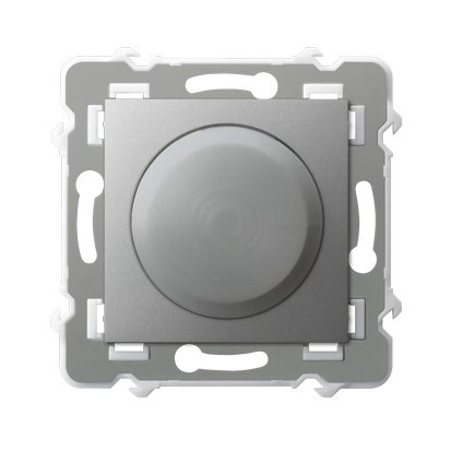OSPEL - Ściemniacz uniwersalny do obciążenia żarowego, halogenowego oraz LED - SREBRO SZAFIR - ŁP-8ZL2/m/18