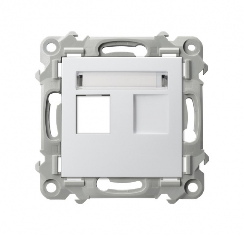OSPEL - Obudowa gniazda pojedynczego typu Keystone prosta - BIAŁY SZAFIR - GPK-1Z/p/00