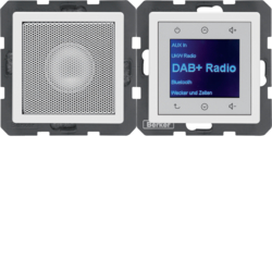 HAGER - Q.x Radio Touch DAB+ z głośnikiem biały aksamit - 29806089