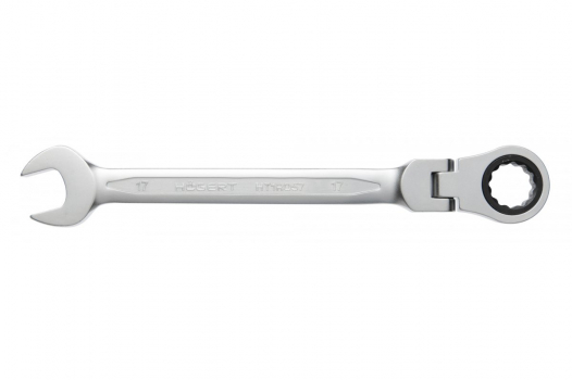 HOGERT - KLUCZ PŁASKO-OCZKOWY 19 MM Z GRZECHOTKĄ 72 ZĘBY I PRZEGUBEM - HT1R059