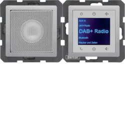 HAGER - Q.x Radio Touch DAB+ z głośnikiem alu aksamit - 29806084