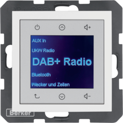 HAGER - B.x Radio Touch DAB+, Bluetooth biały połysk - 30848989