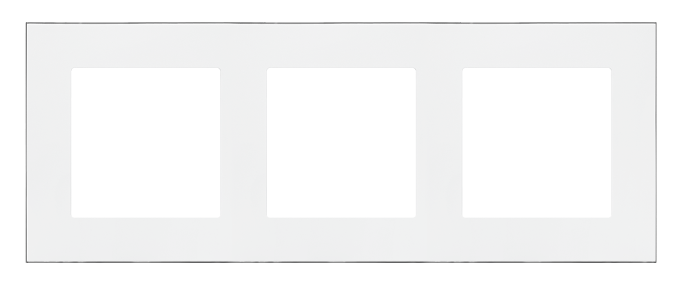 KONTAKT SIMON - Ramka 3-krotna DUO; Biała, podstawa chrom Simon 55 - TRD3.163/111
