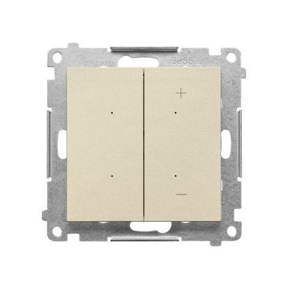 KONTAKT SIMON - DIMMER – Ściemniacz do LED ściemnialnych, klawiszowy (moduł); Szampański mat Simon 55 - TESL1W.01/144