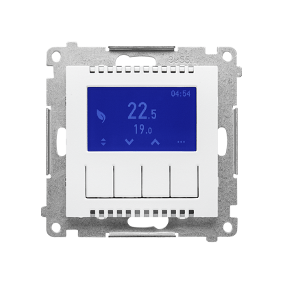 KONTAKT SIMON - Termostat programowalny z wyświetlaczem (moduł); Biały mat Simon 55 - TETD1A.01/111