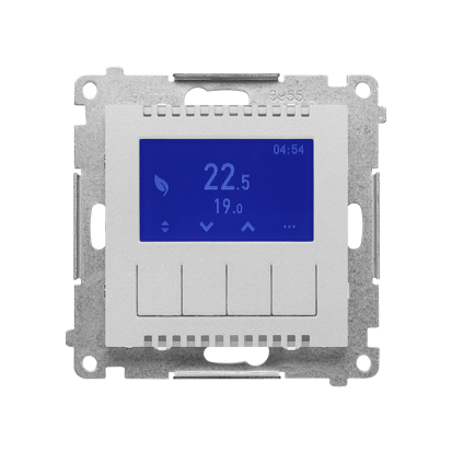 KONTAKT SIMON - Termostat programowalny z wyświetlaczem (moduł); Aluminium mat Simon 55 - TETD1A.01/143