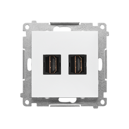 KONTAKT SIMON - Gniazdo HDMI podwójne (moduł); Biały mat Simon 55 - TGHDMI2.01/111