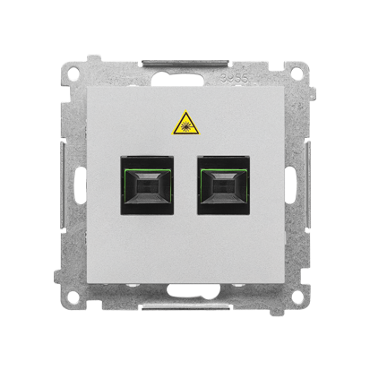 KONTAKT SIMON - Gniazdo światłowodowe / optyczne podwójne SC/APC (moduł); Aluminium mat Simon 55 - TGS2.01/143
