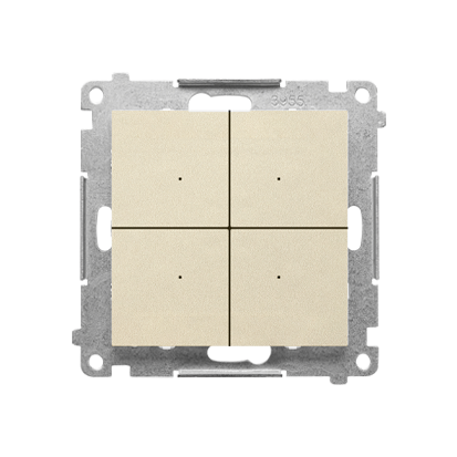 KONTAKT SIMON - Łącznik/przycisk 4-krotny elektroniczny (moduł); Szampański mat Simon 55 - TEW4.01/144