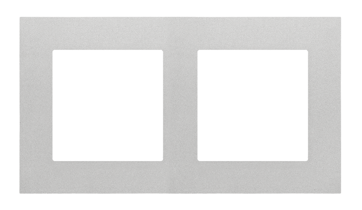 KONTAKT SIMON - Ramka 2-krotna LINE; Aluminium mat Simon 55 - TR2/143