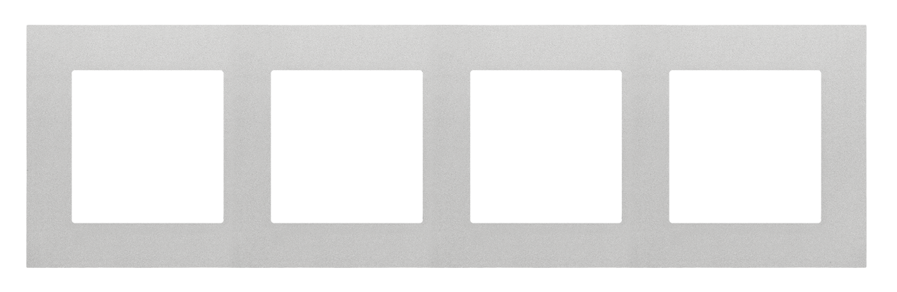 KONTAKT SIMON - Ramka 4-krotna LINE; Aluminium mat Simon 55 - TR4/143