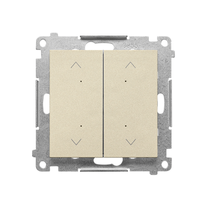 KONTAKT SIMON - Łącznik/przycisk roletowy podwójny, elektroniczny (moduł); Szampański mat Simon 55 - TEZ2.01/144
