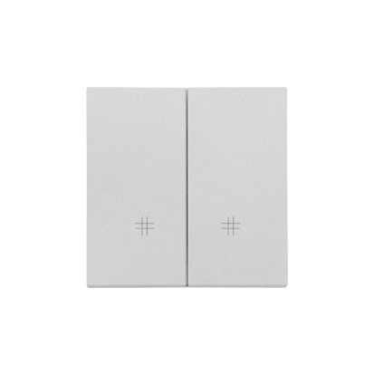 KONTAKT SIMON - Klawisz podwójny z piktogramami krzyżowymi do: SW7/2M, SW6/2WM; Aluminium mat Simon 55 - TKW7/2/143