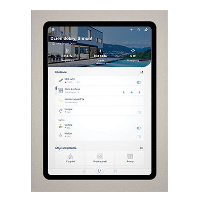 KONTAKT SIMON - Uchwyt ścienny zamknięty do tabletu Samsung Galaxy Tab A8 10,5”; Biały mat Simon 55 - GFC2A8/111