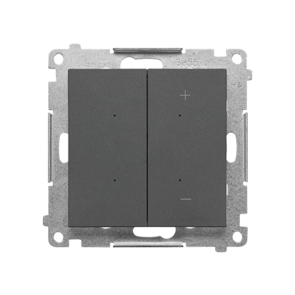 KONTAKT SIMON - DIMMER W – Ściemniacz do pasków LED-owych, sterowany smartfonem (moduł); Grafitowy mat Simon 55 - TESW1W.01/116
