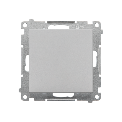 KONTAKT SIMON - Zaślepka ramki (moduł). Mocowanie za pomocą łapek lub wkrętów; Aluminium mat Simon 55 - TPS.01/143