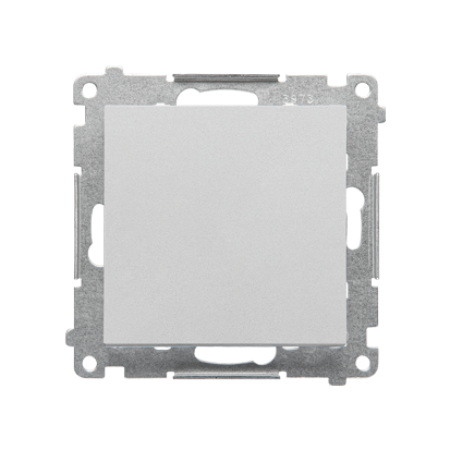 KONTAKT SIMON - Łącznik jednobiegunowy (moduł) 10 AX, 250 V~, szybkozłącza; Aluminium mat Simon 55 - TW1.01/143