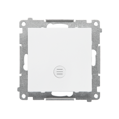 KONTAKT SIMON - Łącznik jednobiegunowy z podświetleniem LED (moduł) 10 AX, 250 V~, szybkozłącza; Biały mat Simon 55 - TW1L.01/111