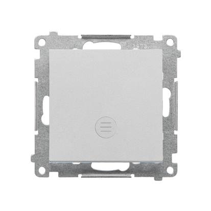 KONTAKT SIMON - Łącznik jednobiegunowy z sygnalizacją załączenia LED (moduł) 10 AX, 250 V~, szybkozłącza; Aluminium mat Simon 55 - TW1ZL.01/143