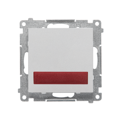 KONTAKT SIMON - Sygnalizator świetlny LED – światło czerwone (moduł) 230 V~; Aluminium mat Simon 55 - TESS2.01/143