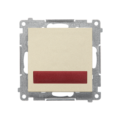 KONTAKT SIMON - Sygnalizator świetlny LED – światło czerwone (moduł) 230 V~; Szampański mat Simon 55 - TESS2.01/144