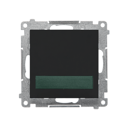 KONTAKT SIMON - Sygnalizator świetlny LED – światło zielone (moduł) 230 V~; Czarny mat Simon 55 - TESS3.01/149