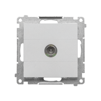 KONTAKT SIMON - Gniazdo antenowe TV pojedyncze (moduł). Do instalacji indywidualnych; Aluminium mat Simon 55 - TAK1.01/143